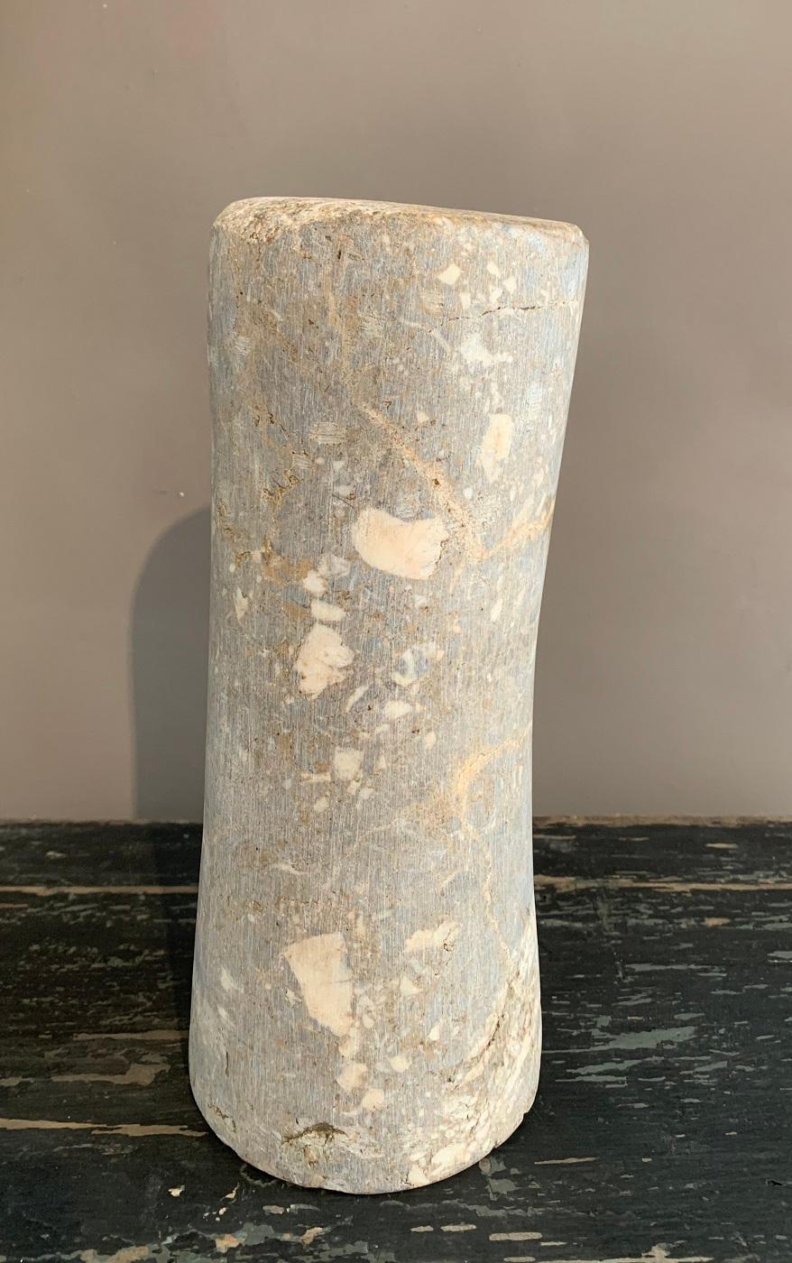 Pair of Large Bactrian Marble Column Idols 1