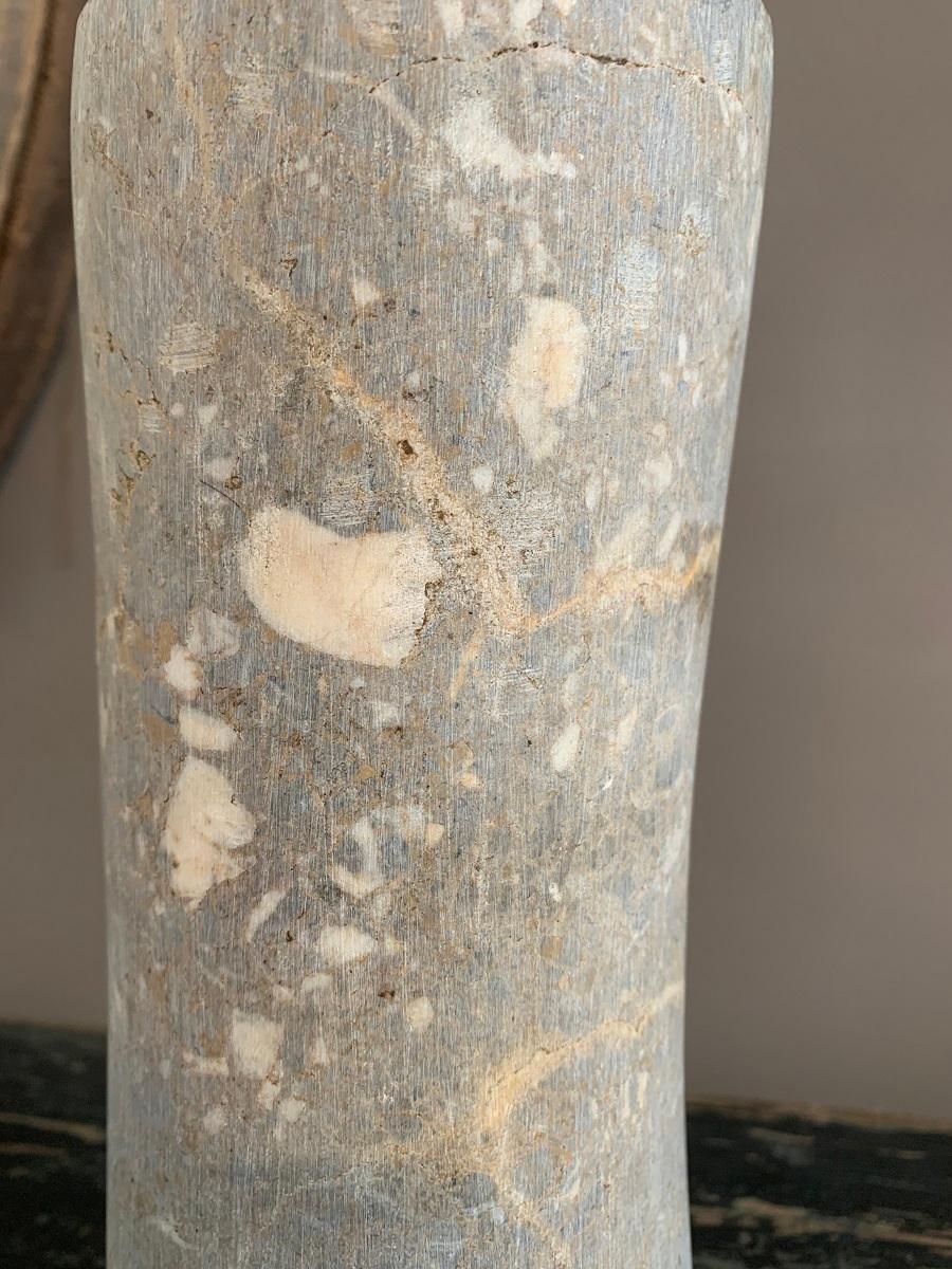 Pair of Large Bactrian Marble Column Idols 2