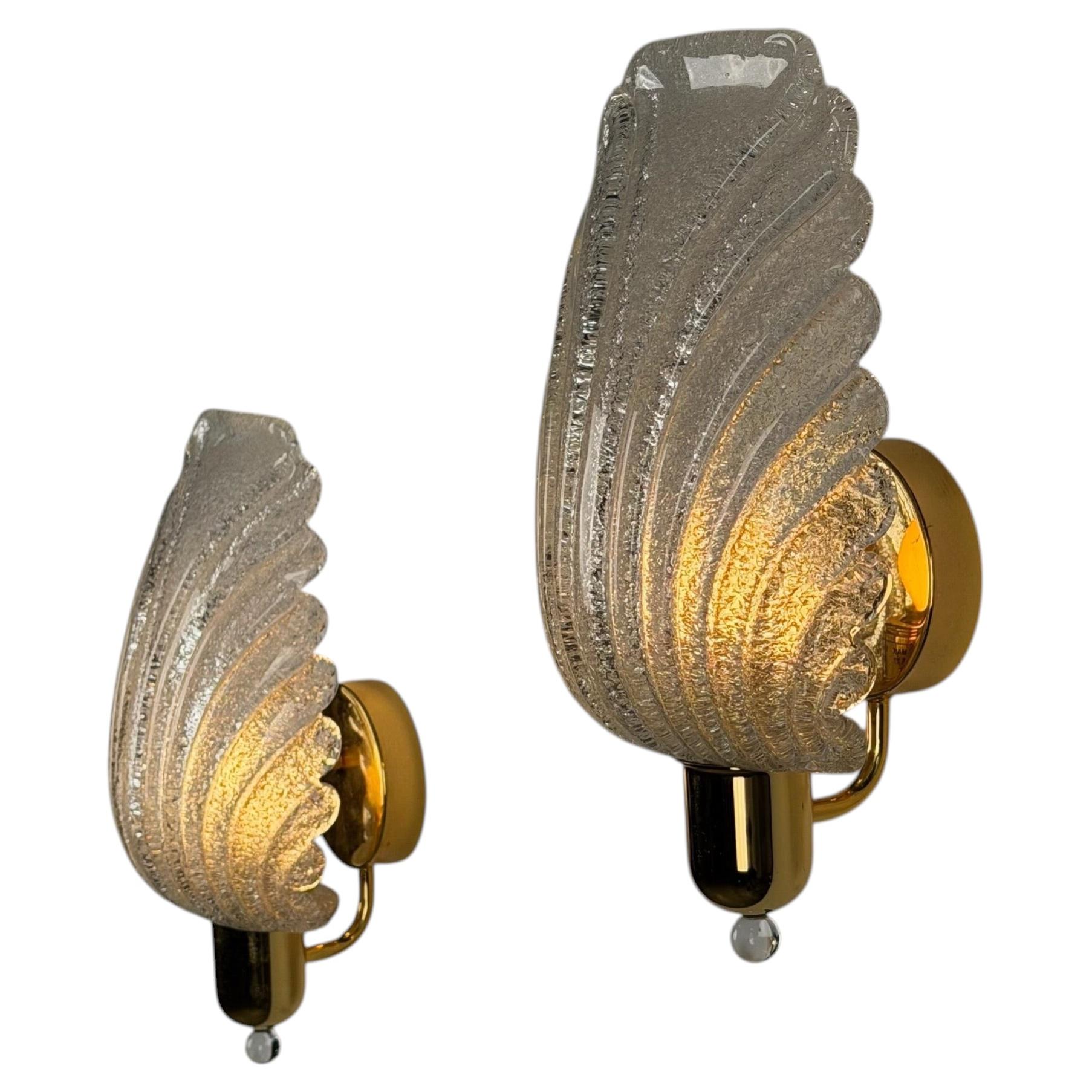 Par de apliques de pared grandes de Barovier & Toso, Italia, década de los 80 en venta