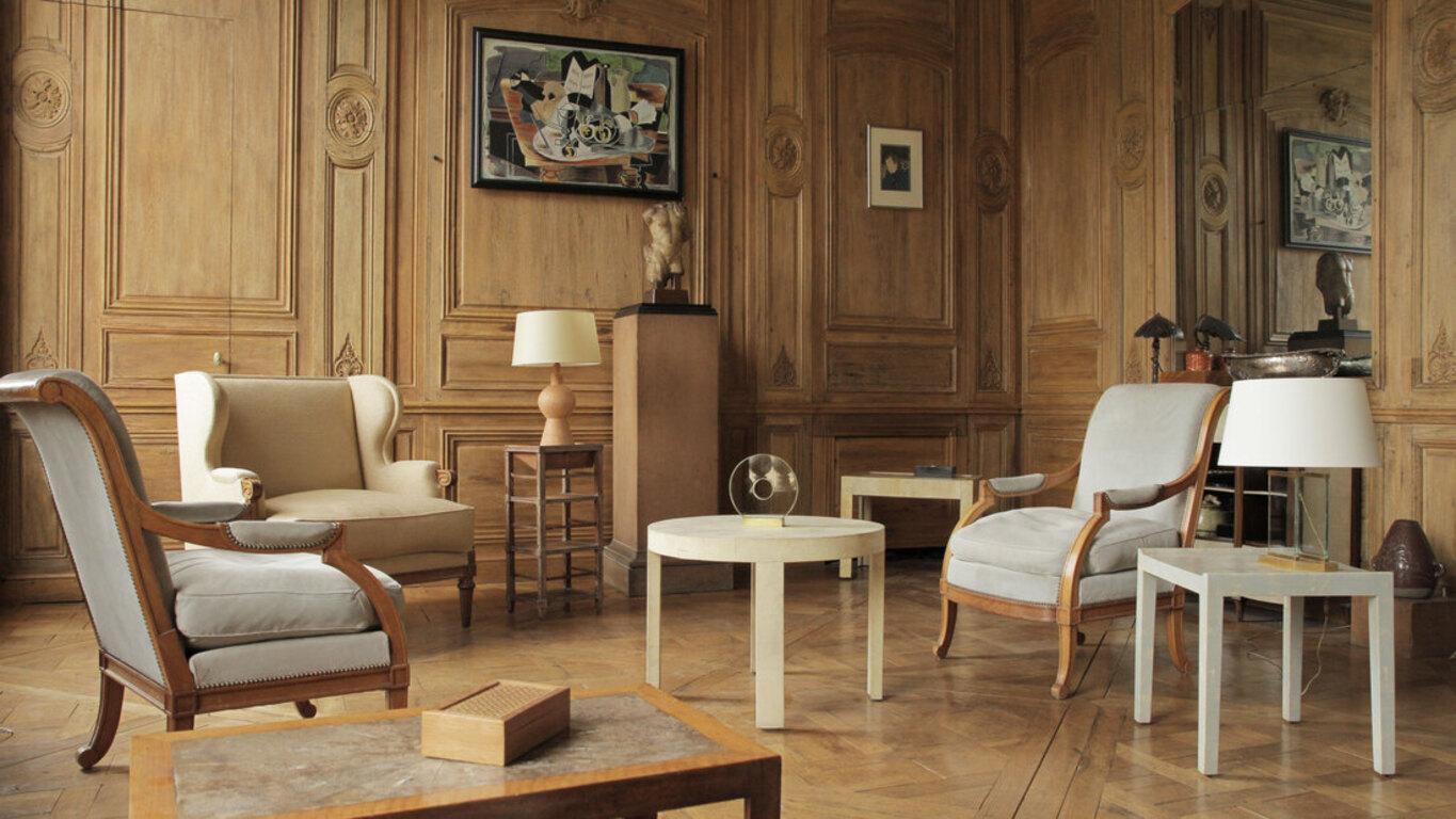 Zwei große Lampen aus weißem Steingut 'Bilboquet' von Design Frères im Angebot 4