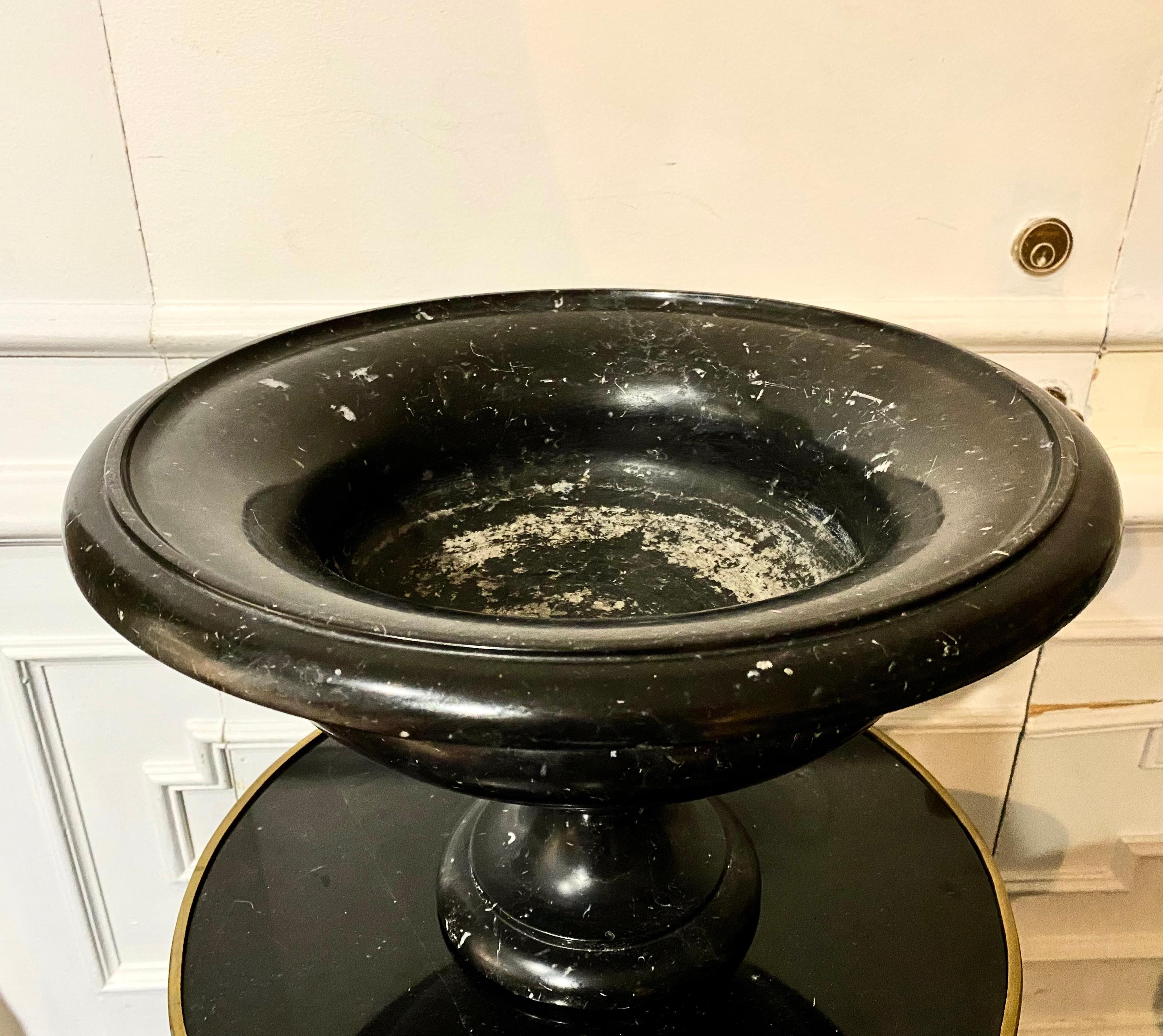 Pair of Large Black Marble Urns For Sale 7