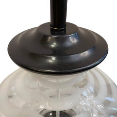 Pair of Large Blown Glass Table Lamps