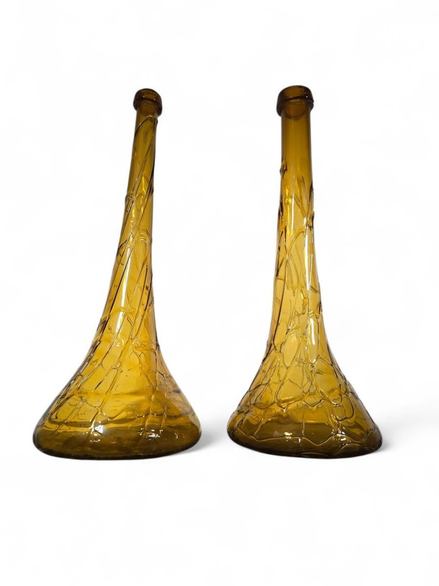 Pair of large blown glass vases – Gordiola Glassworks, early 20th century For Sale 6