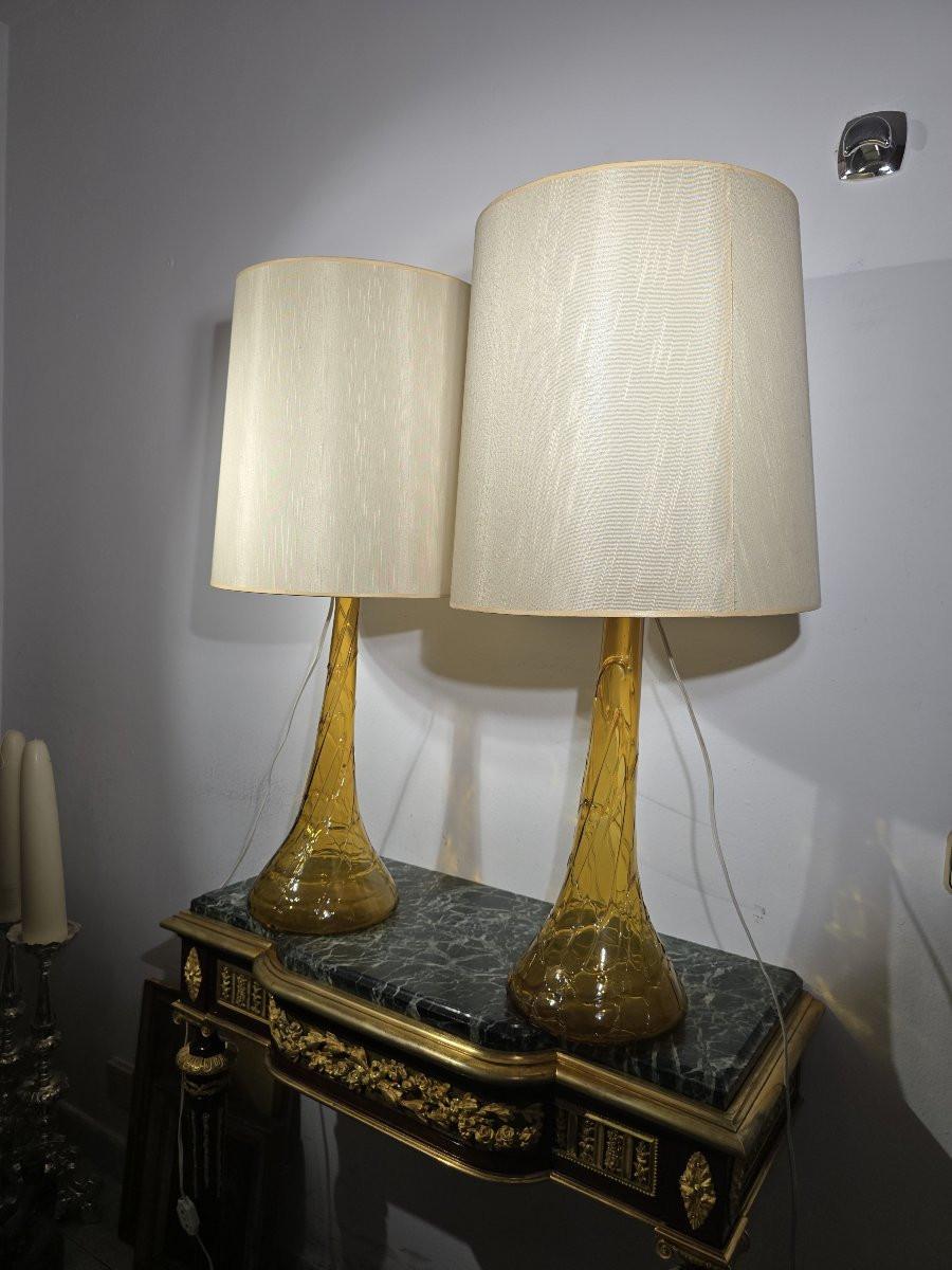 20th Century Pair of large blown glass vases – Gordiola Glassworks, early 20th century For Sale