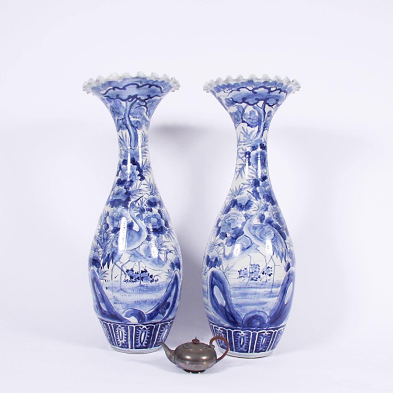 Japanese, circa 1900

A beautiful pair of large, hand painted, porcelain vases.

Restored.
  