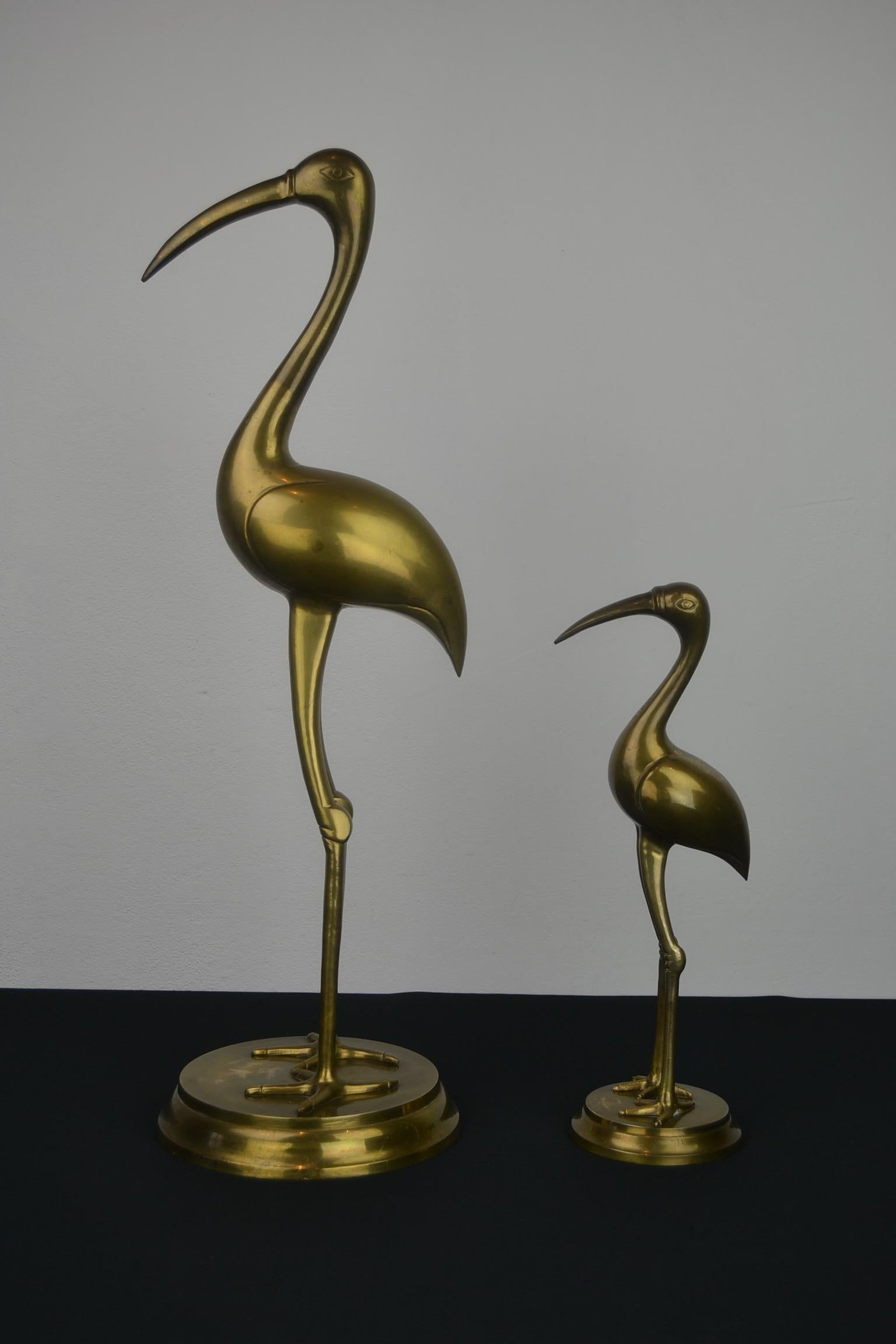 Pair of Large Crane Bird Sculptures, 1960s 4