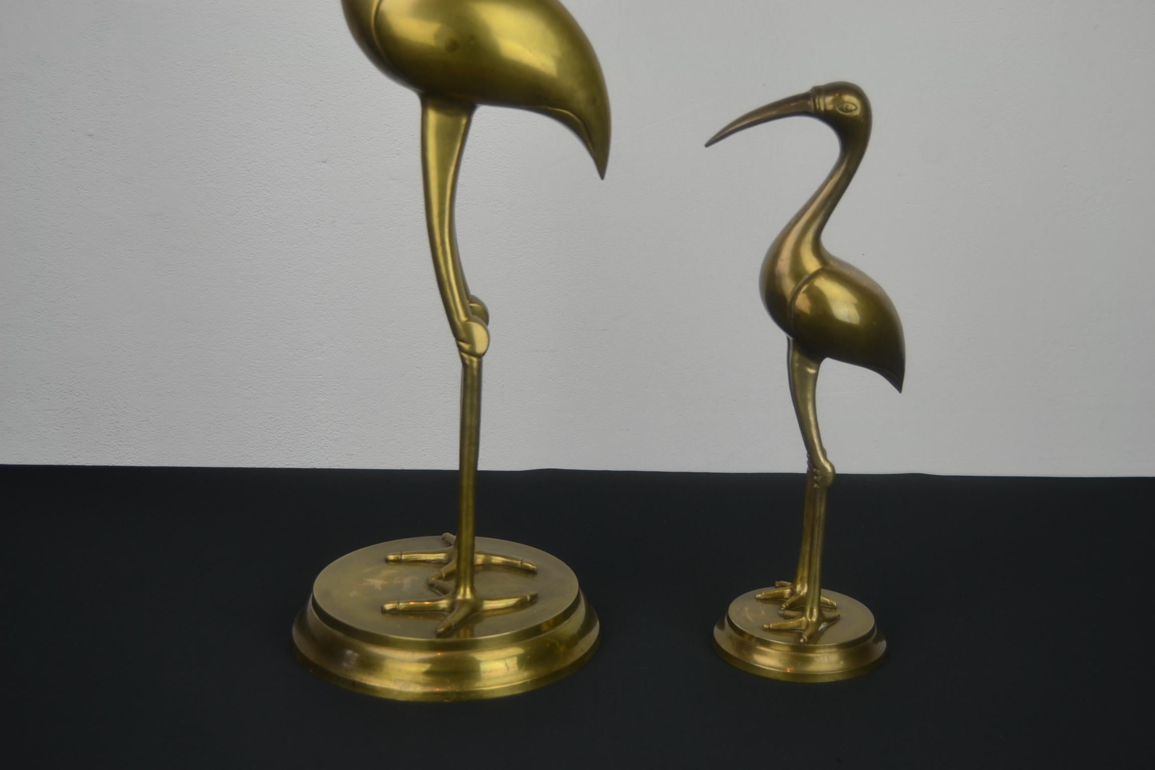 Pair of Large Crane Bird Sculptures, 1960s 6