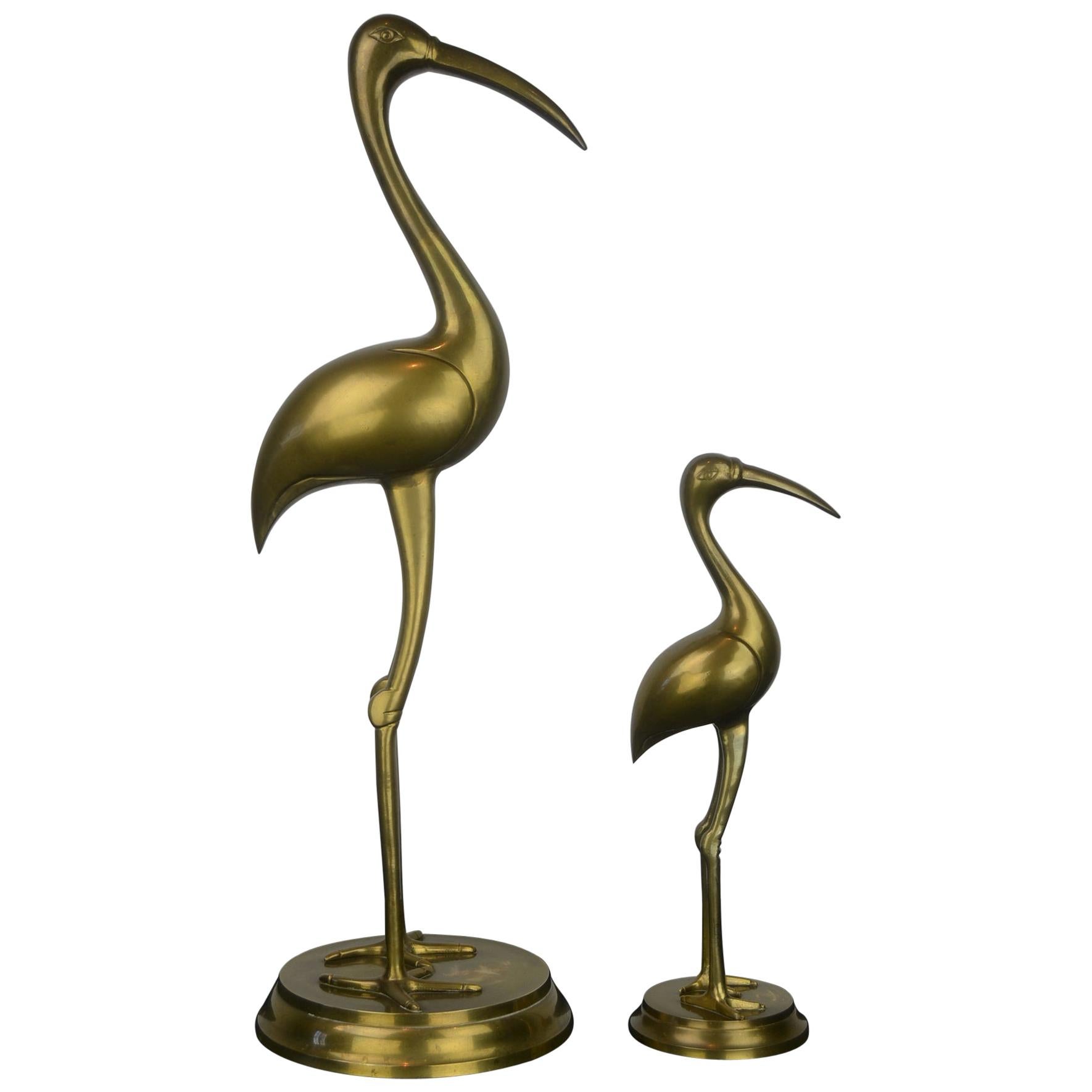 Pair of Large Crane Bird Sculptures, 1960s