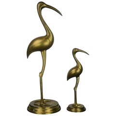 Pair of Large Crane Bird Sculptures, 1960s