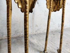 Pair of Large Brass Crane Bird Statues, 1960s