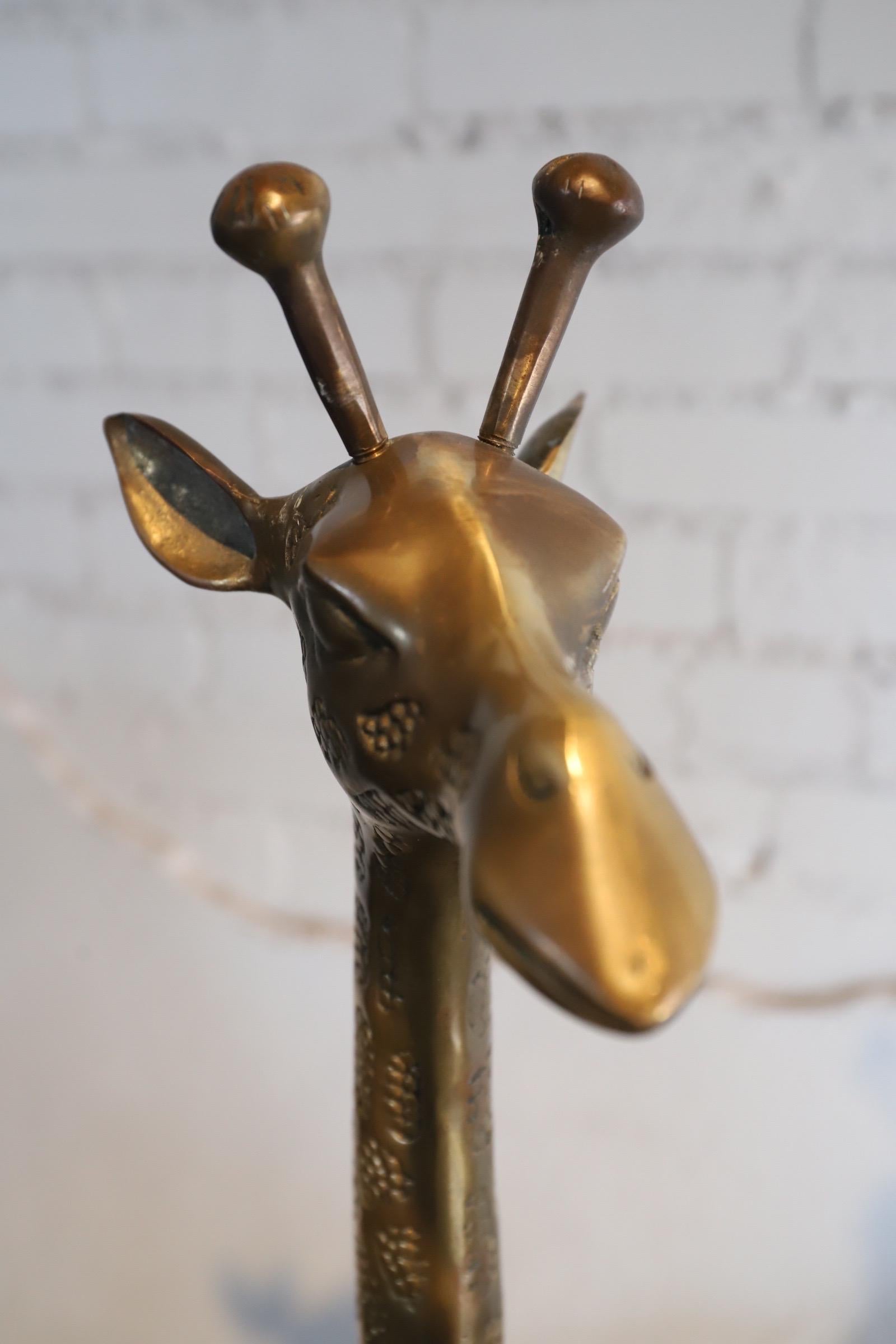 Pair of Large Brass Giraffes 13