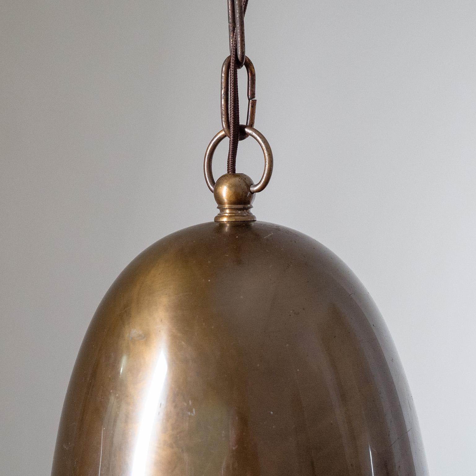 Mid-20th Century Pair of Large Brass Pendants, 1930s