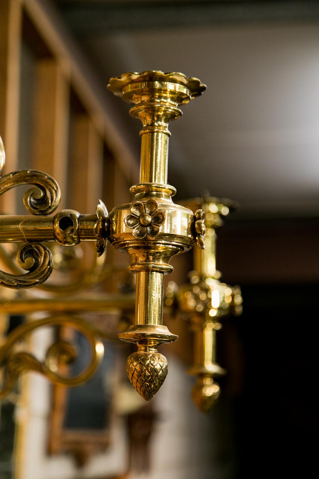 Pair of Large Brass Wall Sconces 2