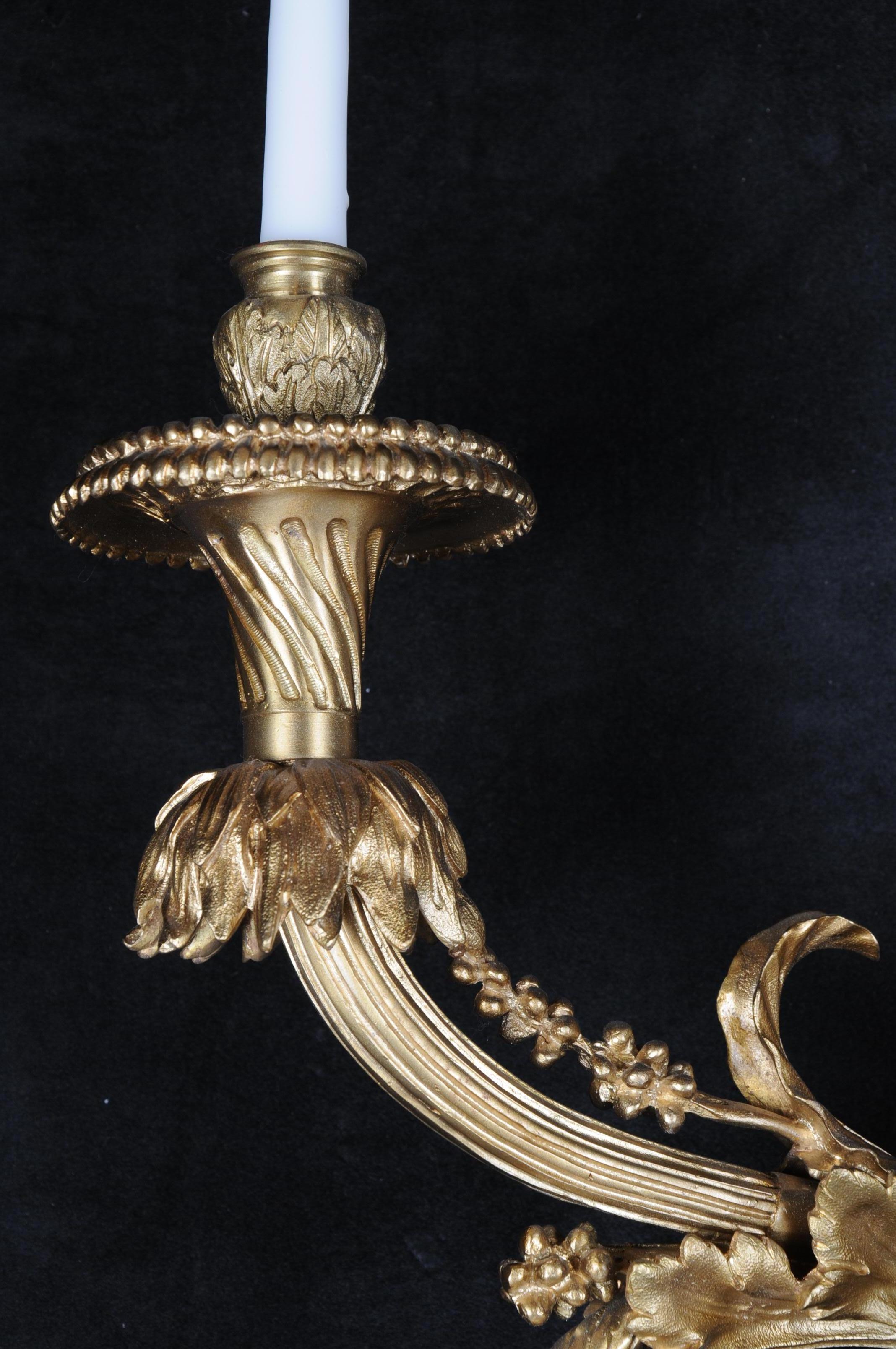 Pair of Large Bronze Appliques or Sconces After Henry Desson, 20th Century For Sale 4