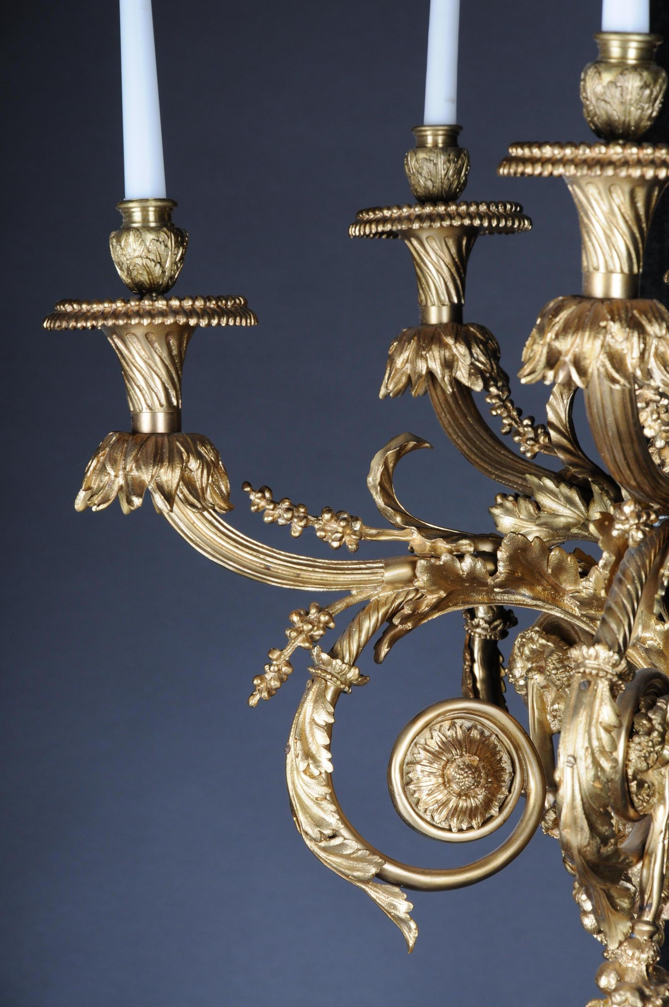 Pair of Large Bronze Appliques or Sconces After Henry Desson, 20th Century For Sale 10