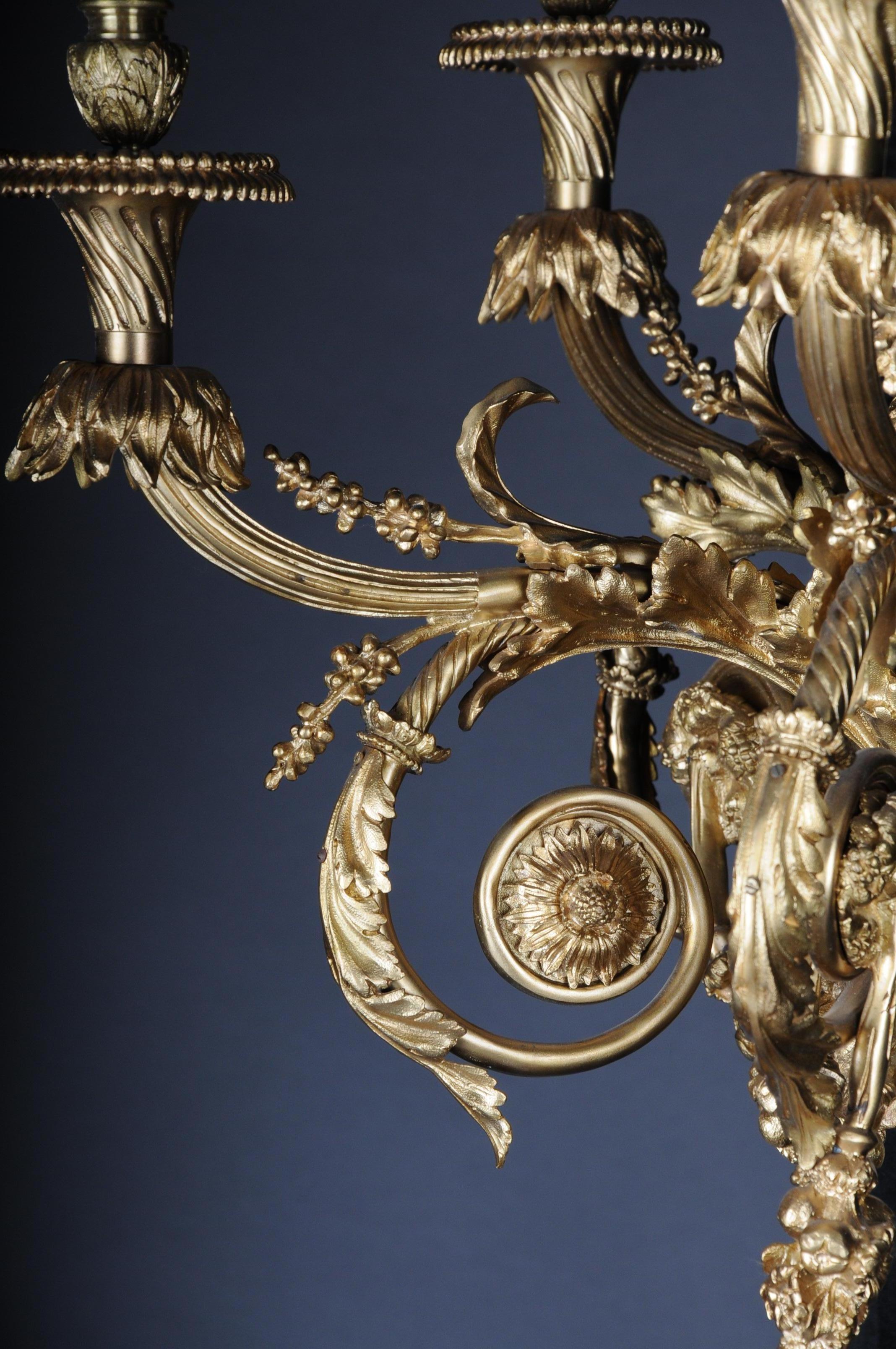 Pair of Large Bronze Appliques or Sconces After Henry Desson, 20th Century For Sale 11