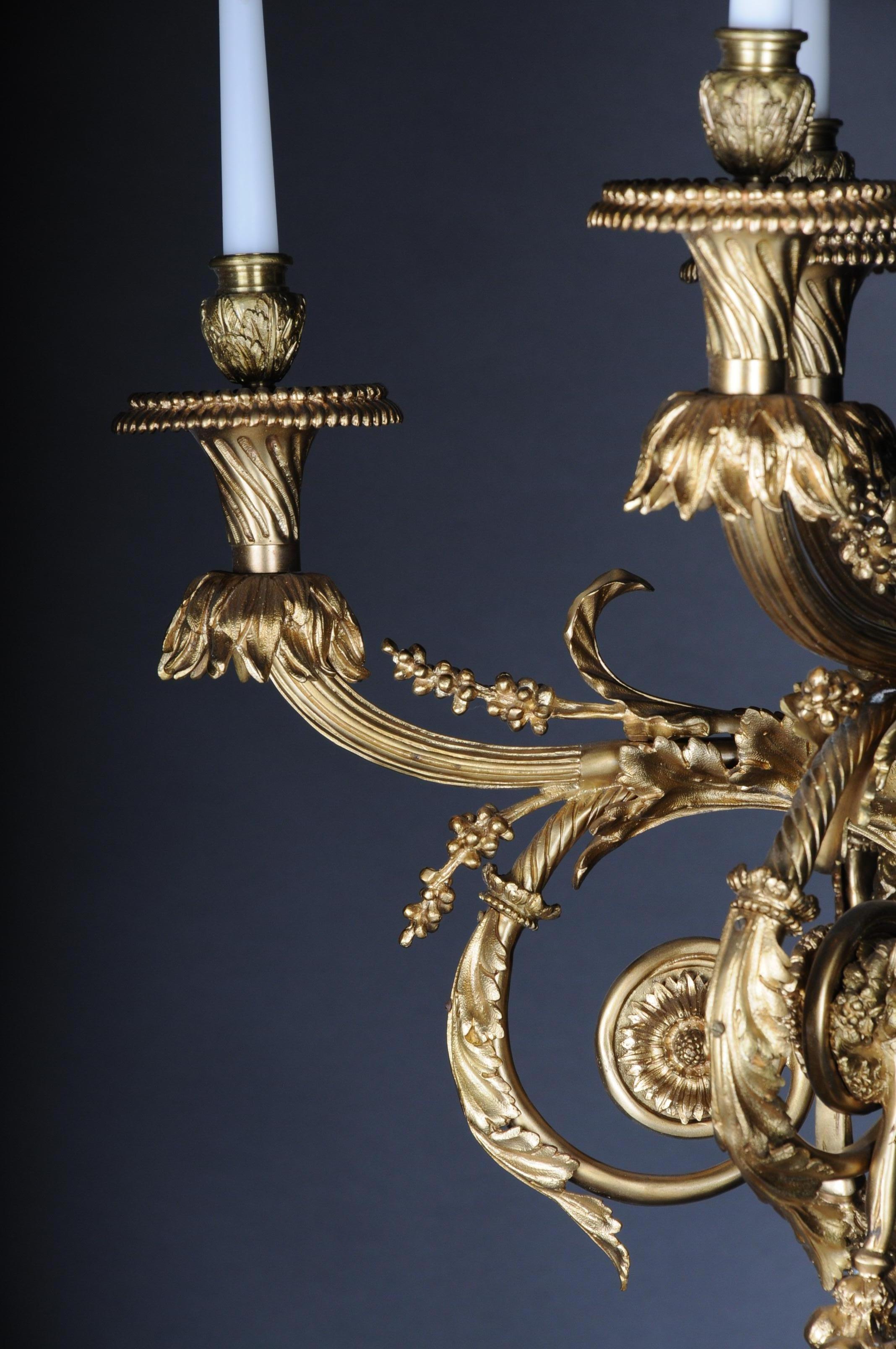Pair of Large Bronze Appliques or Sconces After Henry Desson, 20th Century For Sale 13