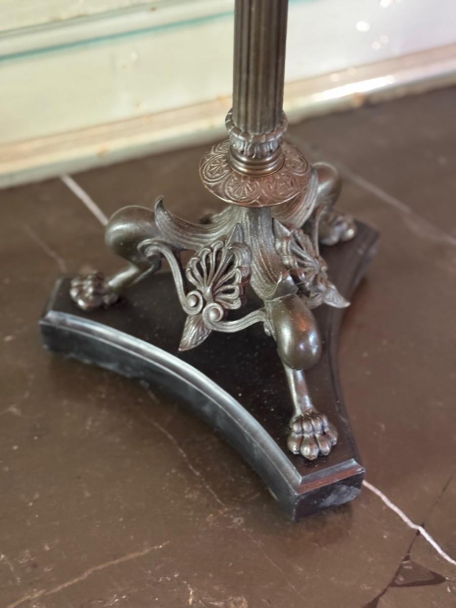 Pair of large bronze candelabra in the antique style, circa 1880 For Sale 6