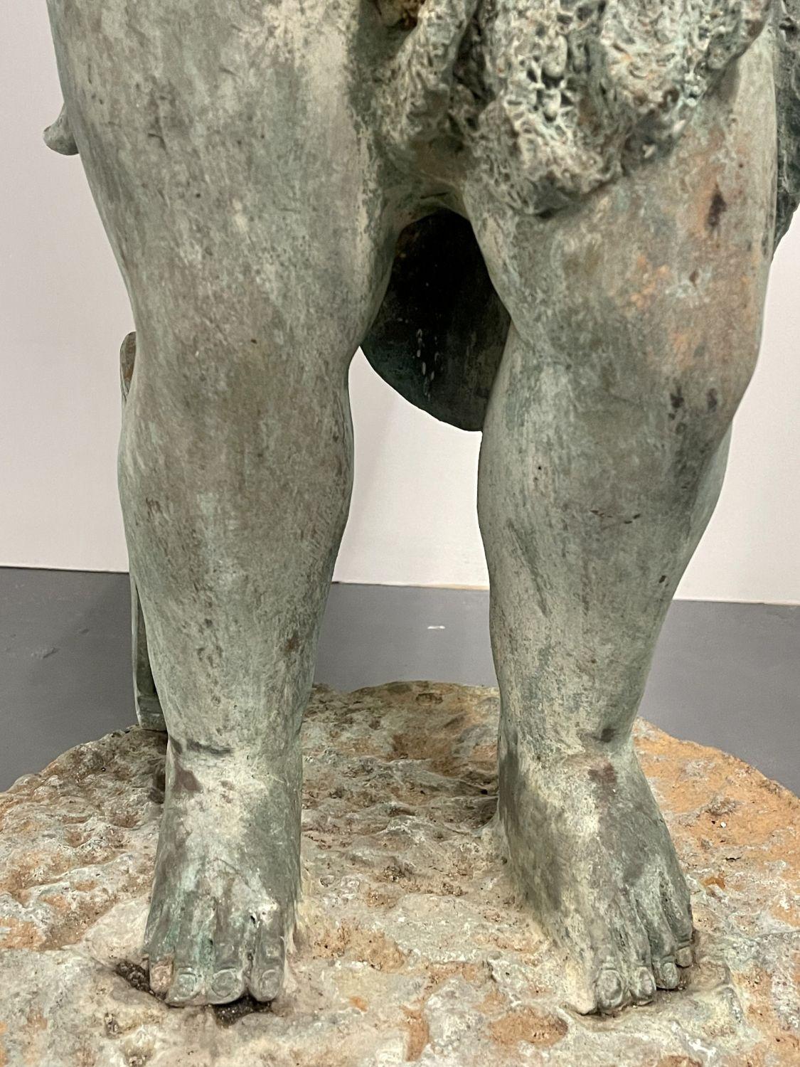 Pair of Large Bronze Cherub Planters, Tureens, Roman, Greek Neoclassical 4