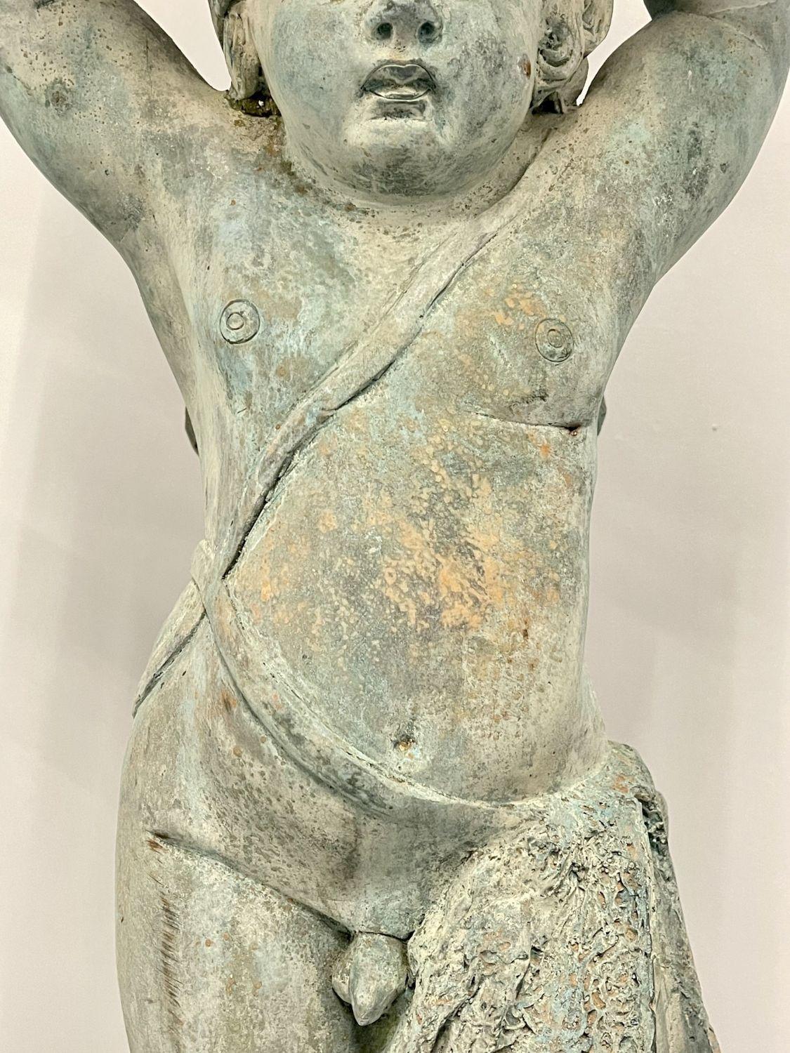 Pair of Large Bronze Cherub Planters, Tureens, Roman, Greek Neoclassical 5