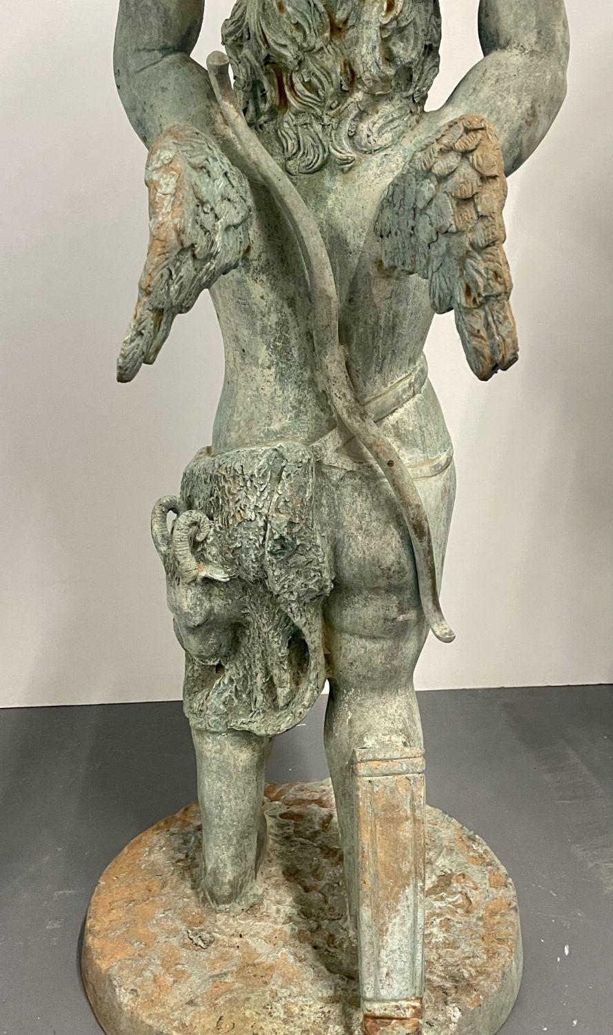 Pair of Large Bronze Cherub Planters, Tureens, Roman, Greek Neoclassical 6