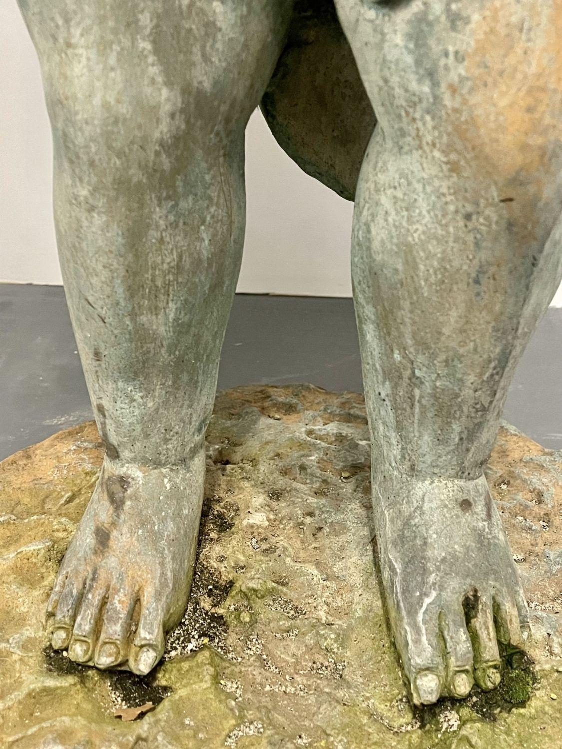 Pair of Large Bronze Cherub Planters, Tureens, Roman, Greek Neoclassical 8