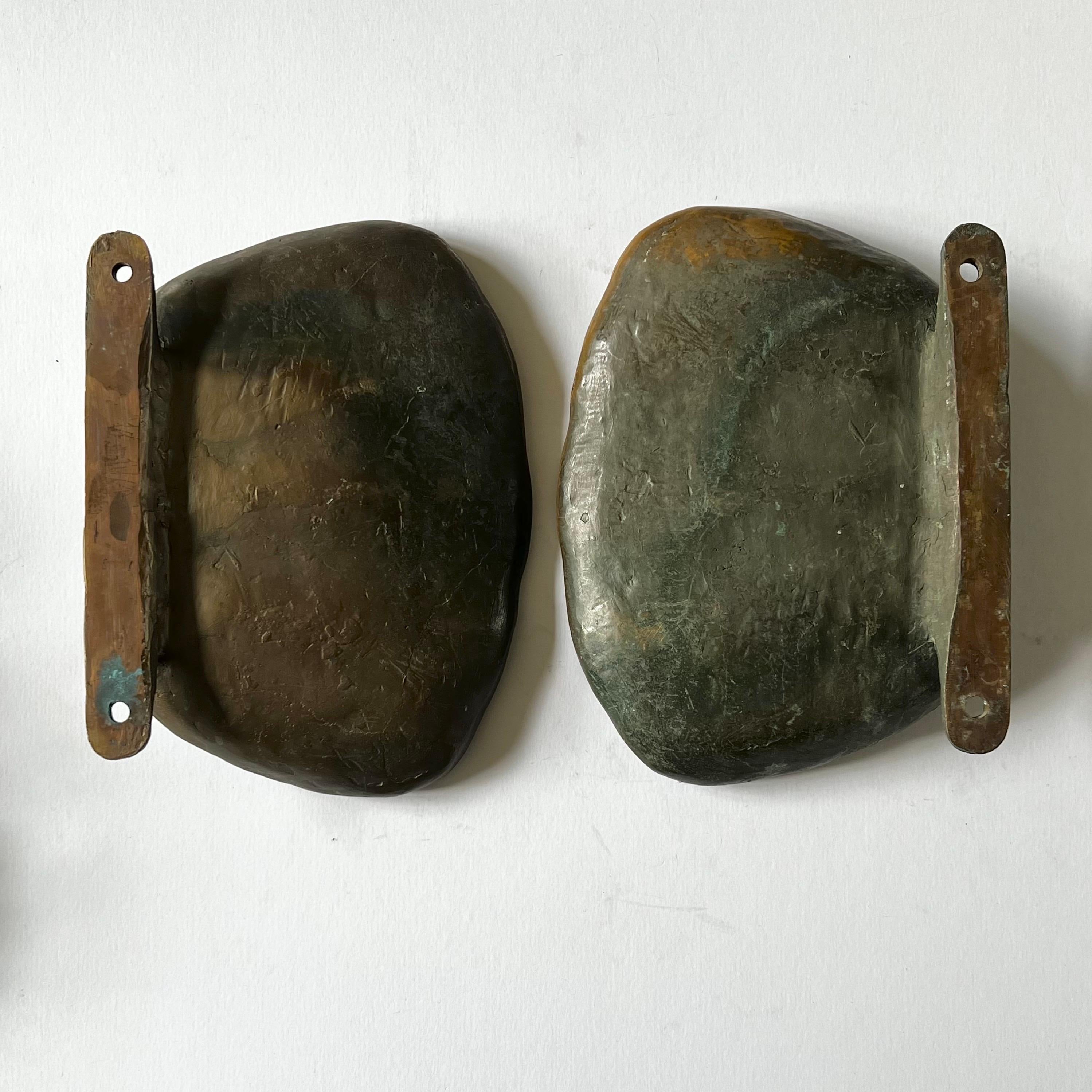 Pair of Large Bronze Door Handles in the Shape of Shells 8