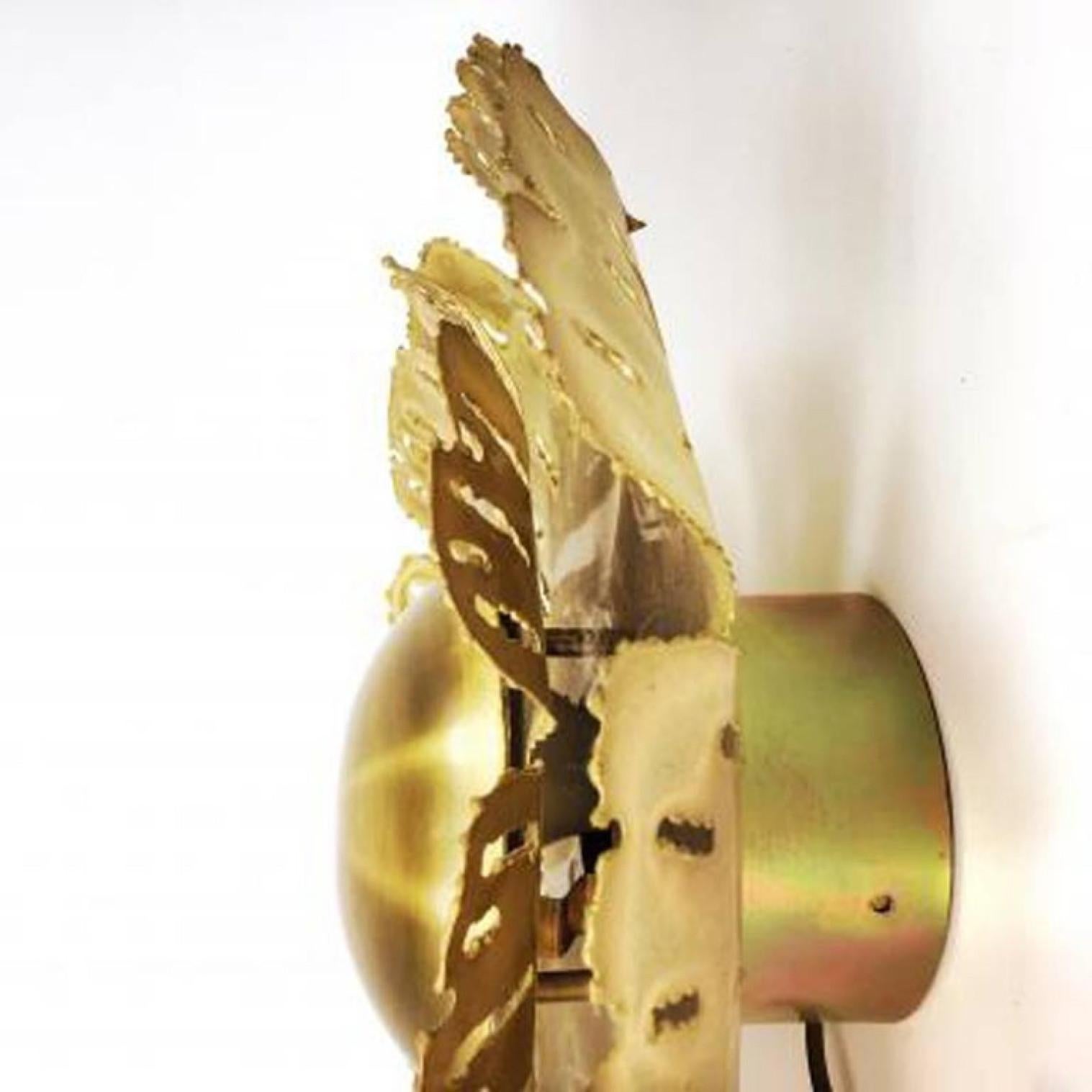 Other Pair of Large Brutalist Flower Wall Sconces by Svend Aage Holm Sørensen, 1960s For Sale