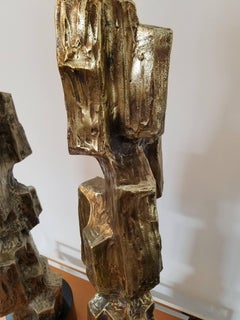 Pair of Large Brutalist Table Lamps by Maurizio Tempestini