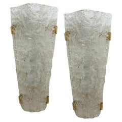 Pair of Large Bubble Murano Glass Sconces or Wall Sconces, 1960s