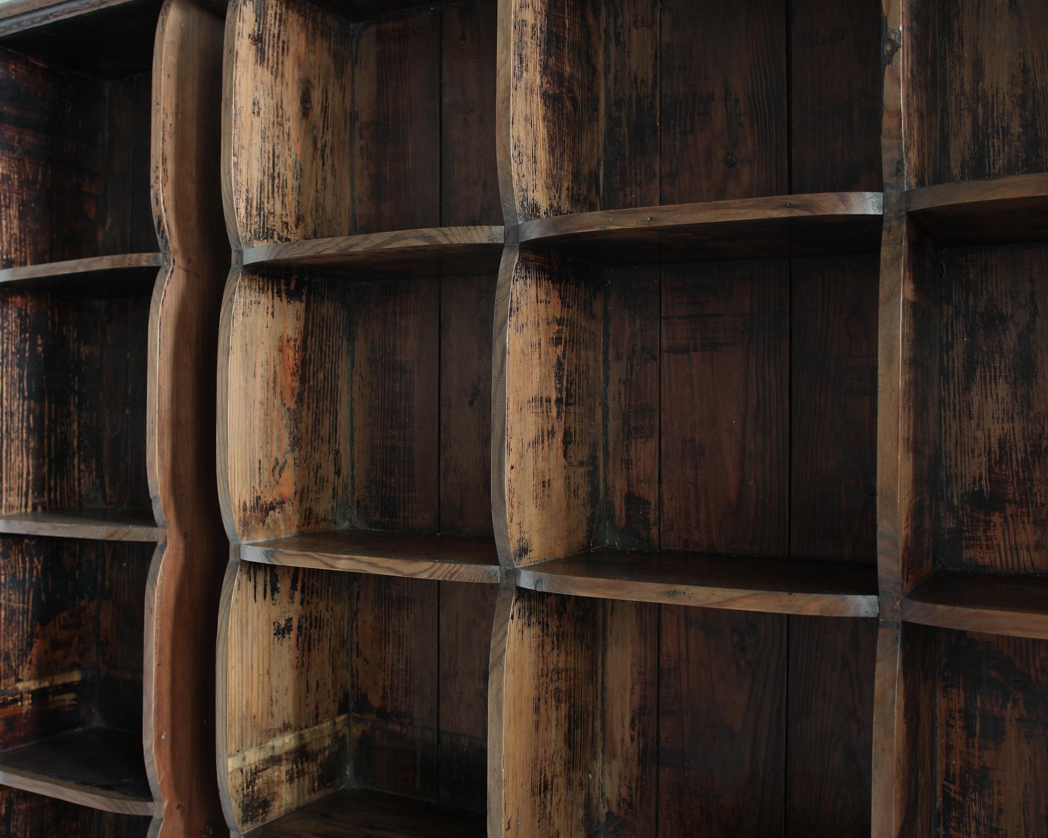 Pine Pair Of Large C.1940S Portuguese Shelving Units