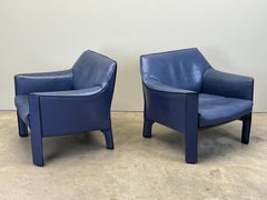Pair of Large Cab Lounge Chairs by Mario Bellini
