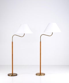 Pair of 'Large Camel' Floor Lamps by Josef Frank, Sweden, 1960s