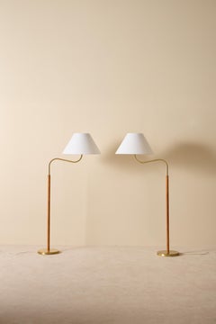 Pair of 'Large Camel' Floor Lamps by Josef Frank, Sweden, 1960s