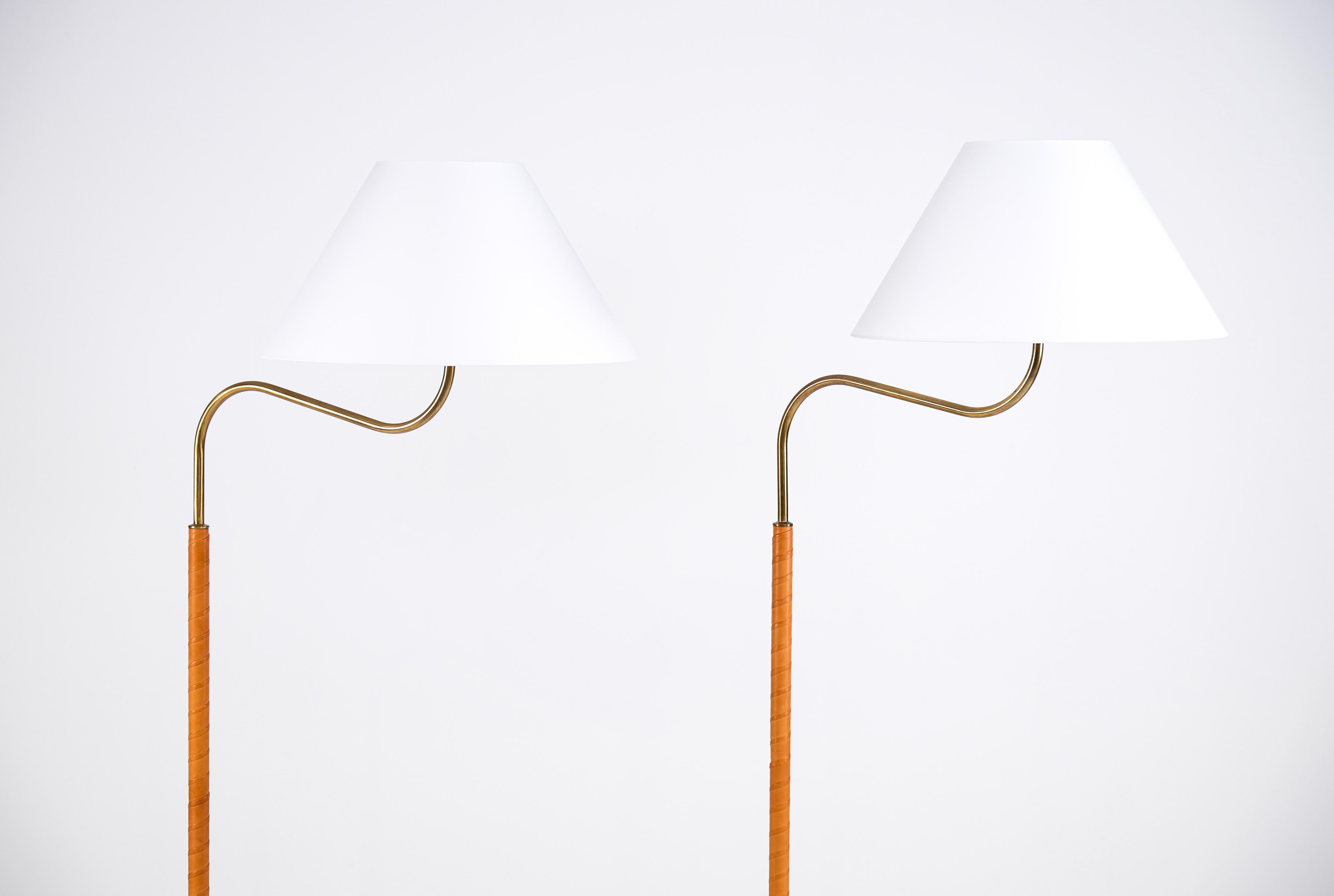 Mid-20th Century Pair of 'Large Camel' Floor Lamps by Josef Frank, Sweden, 1960s