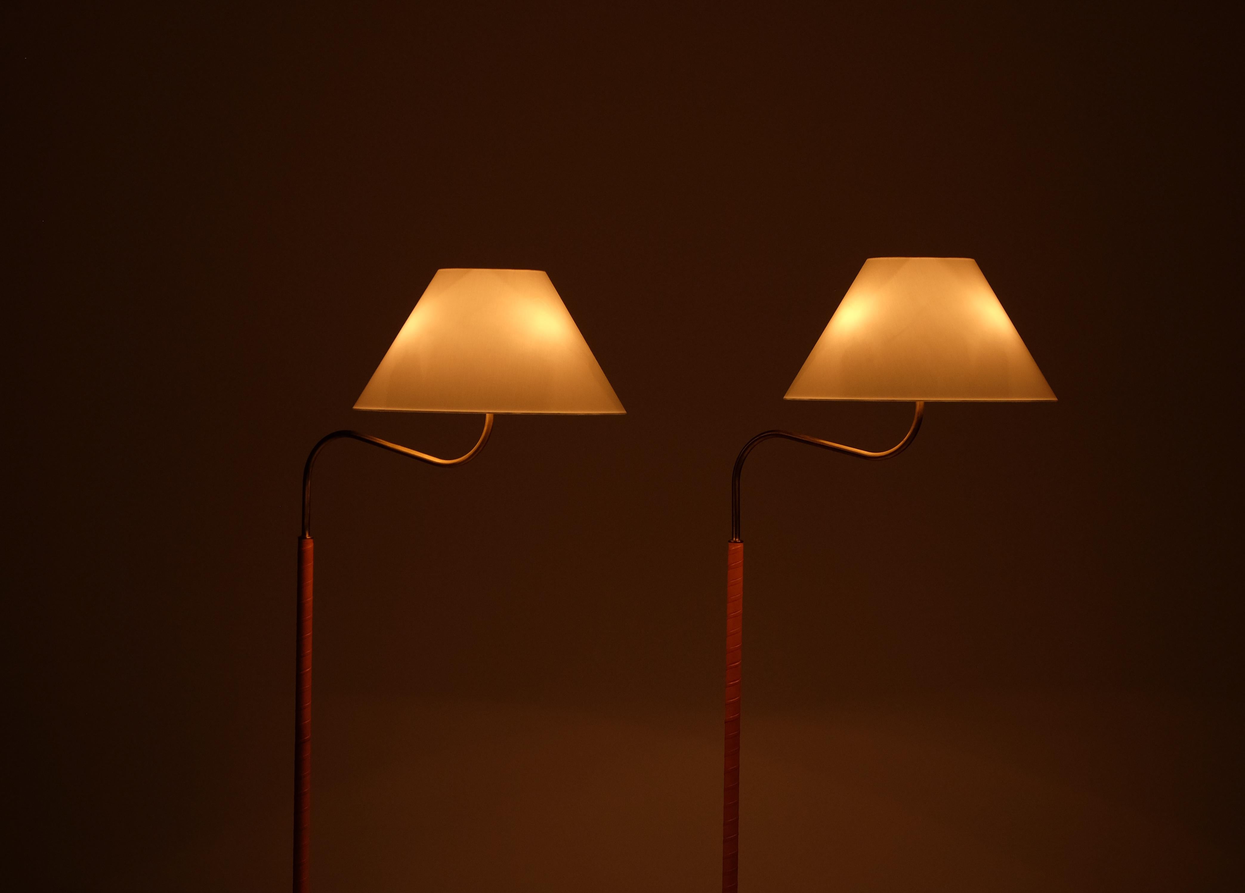 Pair of 'Large Camel' Floor Lamps by Josef Frank, Sweden, 1960s 2