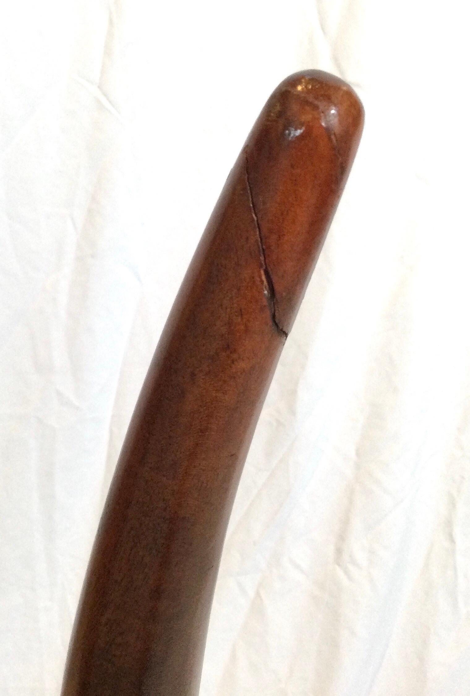 20th Century Pair of Large Carved Mahogany Tusks For Sale