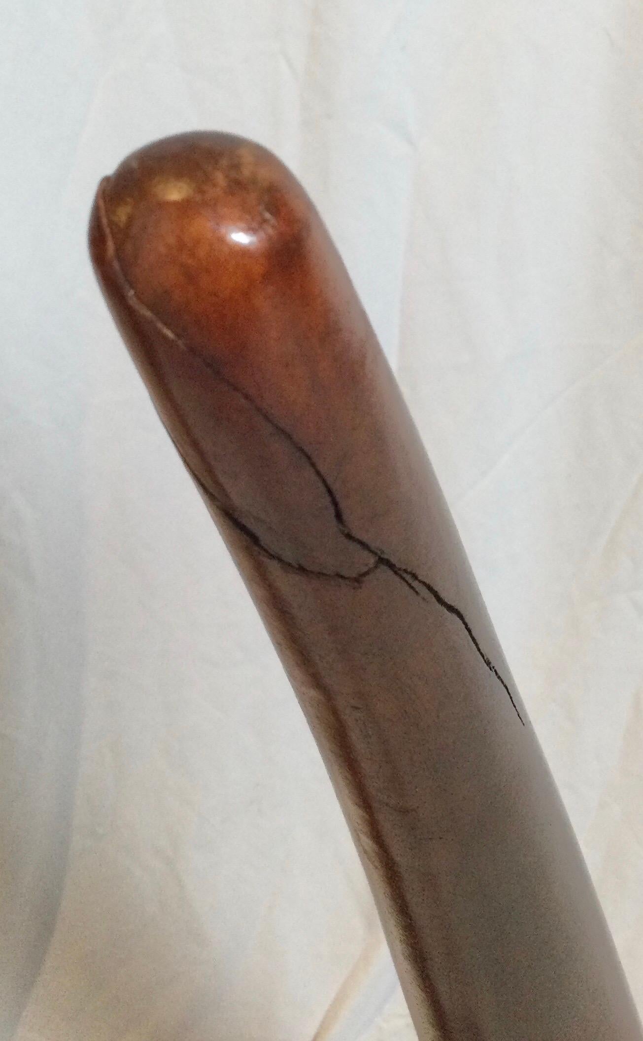 Pair of Large Carved Mahogany Tusks For Sale 1