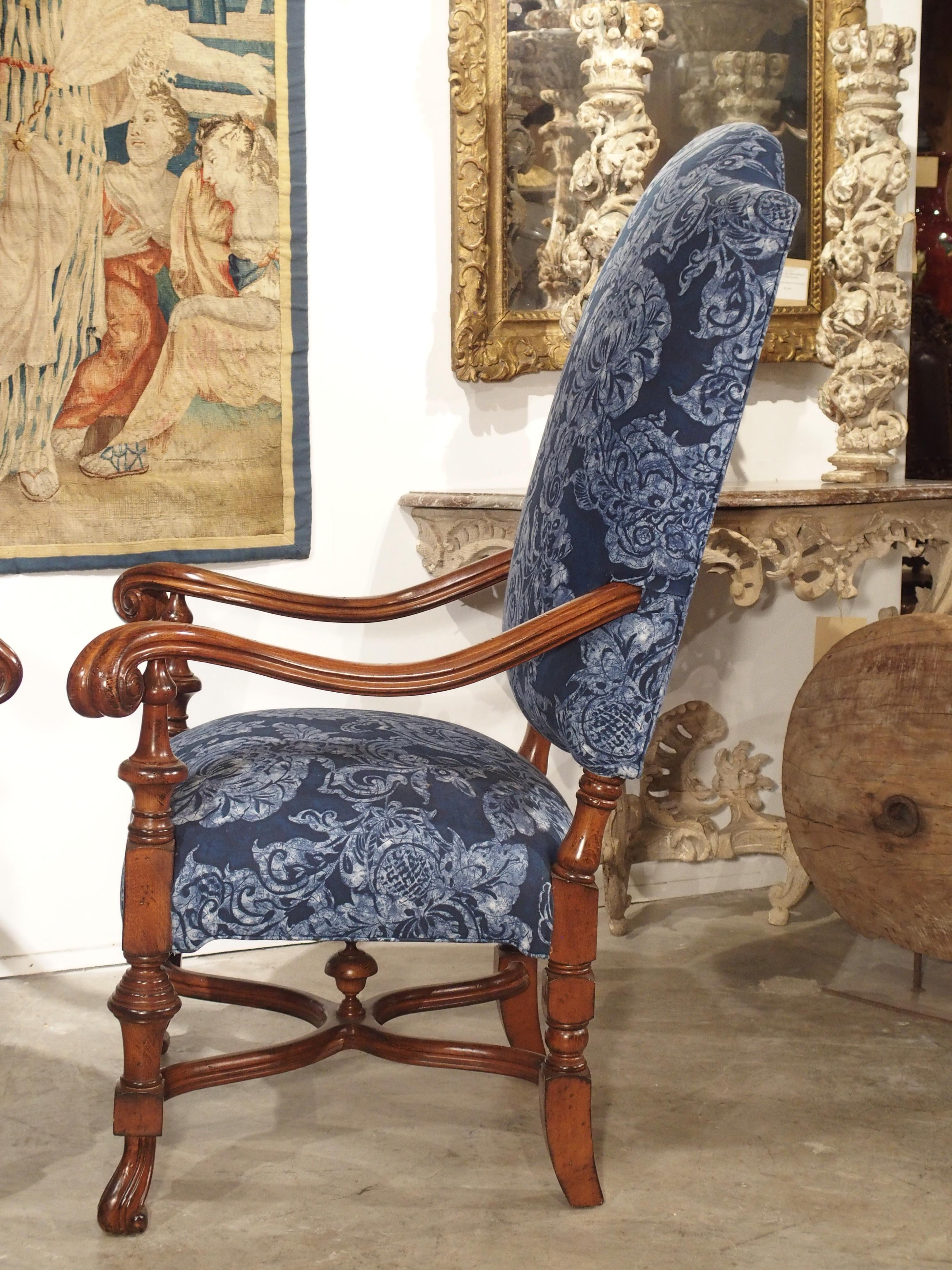 Pair of Large Carved Oak Armchairs from Spain, 20th Century 7