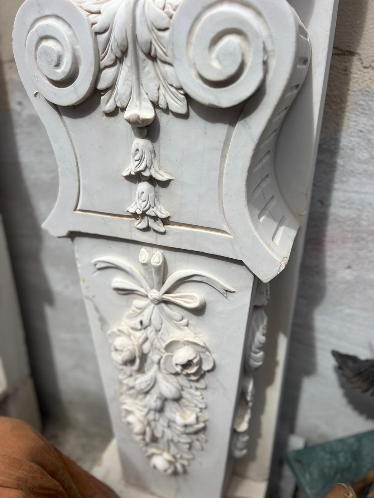 Italian Pair of Large Caryatids, H220cm For Sale