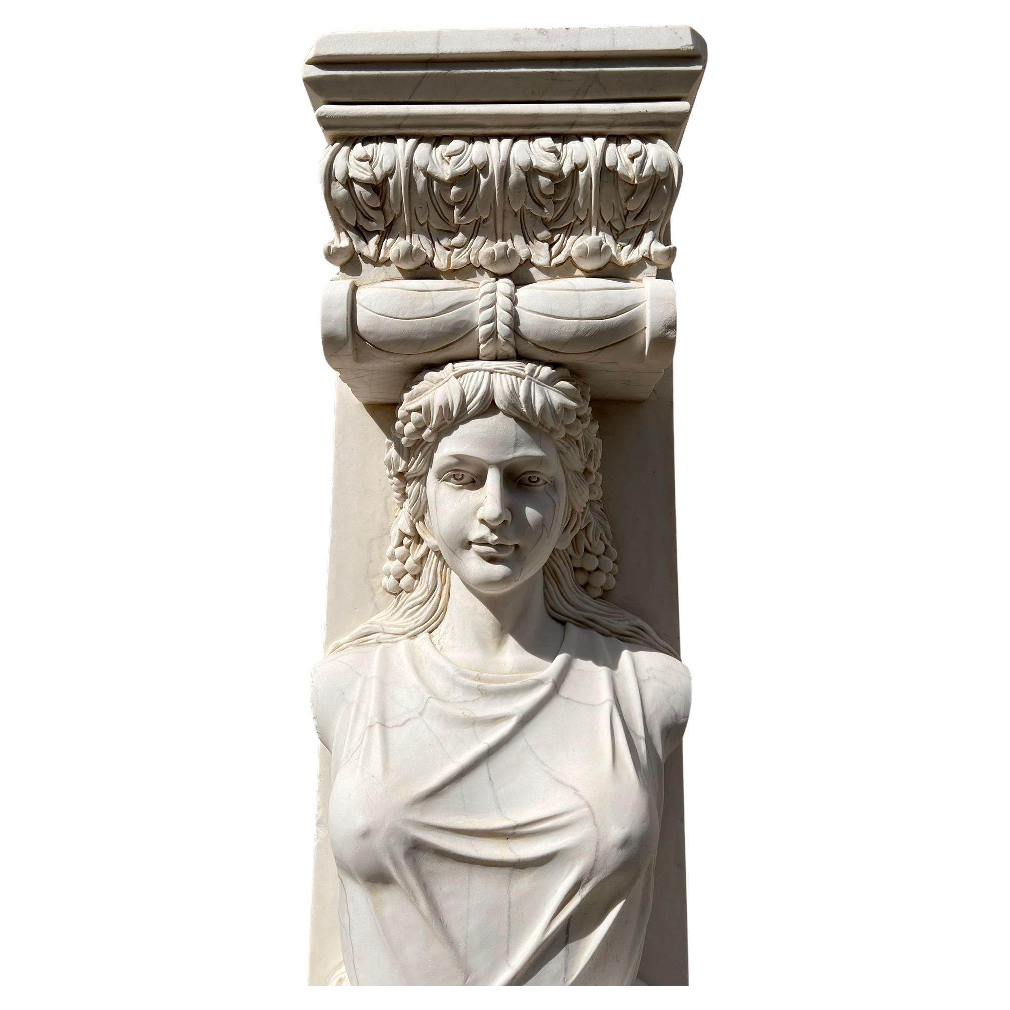 Pair of Large Caryatids, H220cm For Sale 1