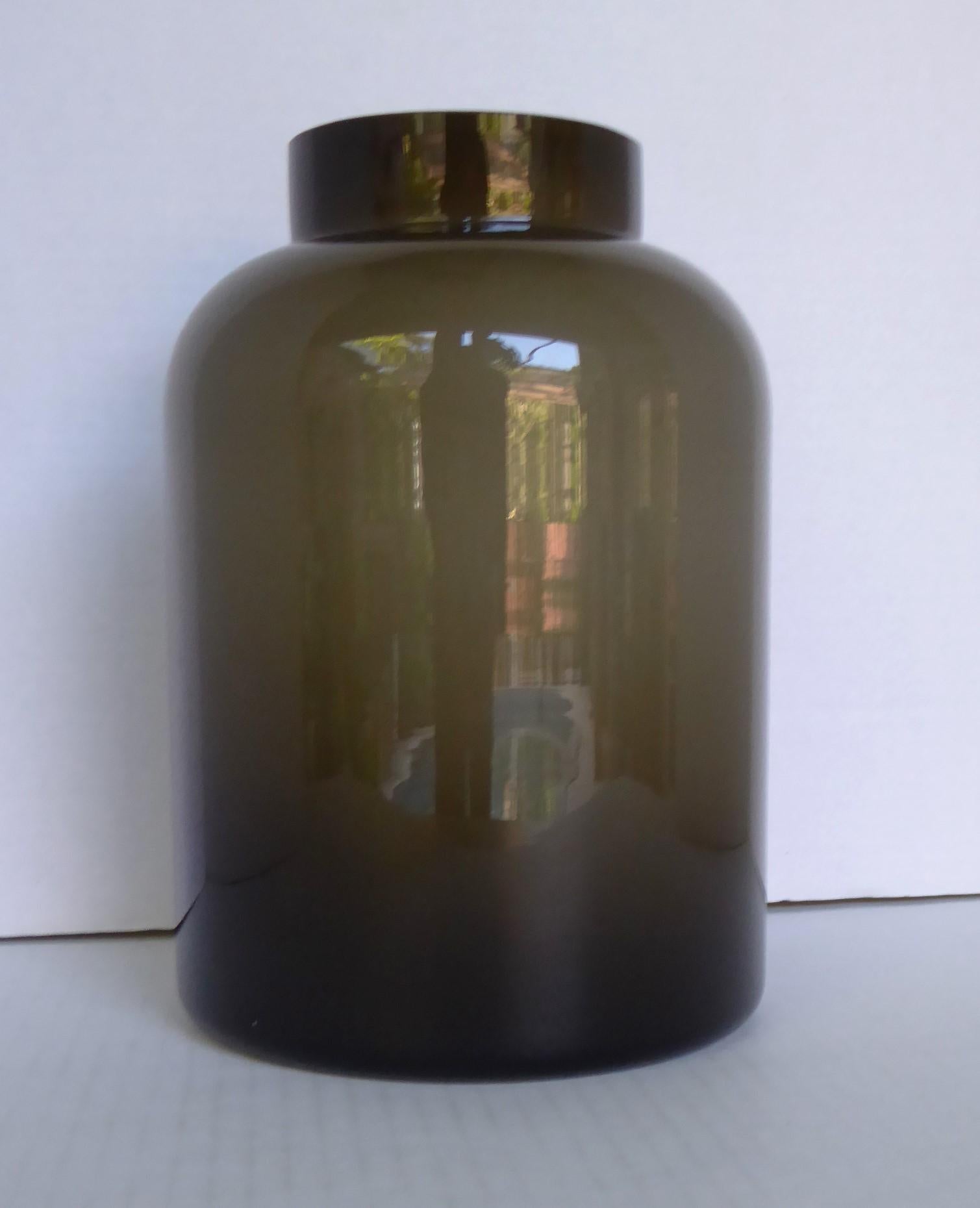 Paire de grands vases en verre ciselé attribués à Holmegaard Glassworks Danemark 1960 en vente 3