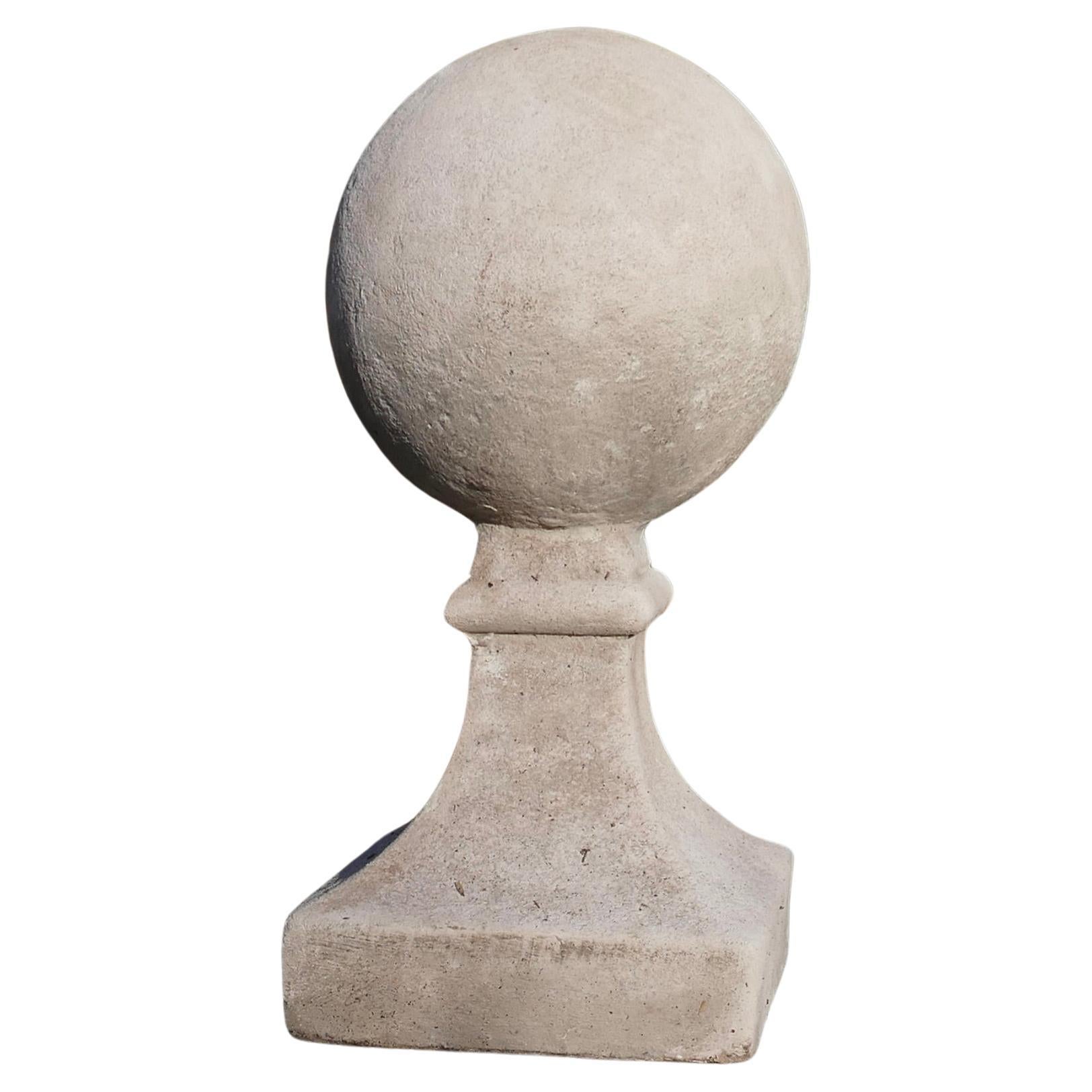 Classical Roman Pair of Large Cast Gate Post Finials Sculptures     For Sale