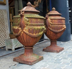 Pair of Large Cast Iron Basins