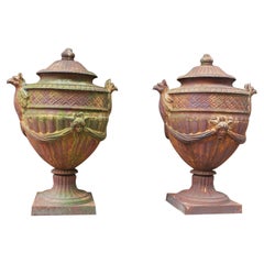 Pair of Large Cast Iron Basins