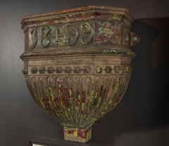 Pair of Large Cast Iron Victorian Rainwater Hoppers, 19th Century,  England