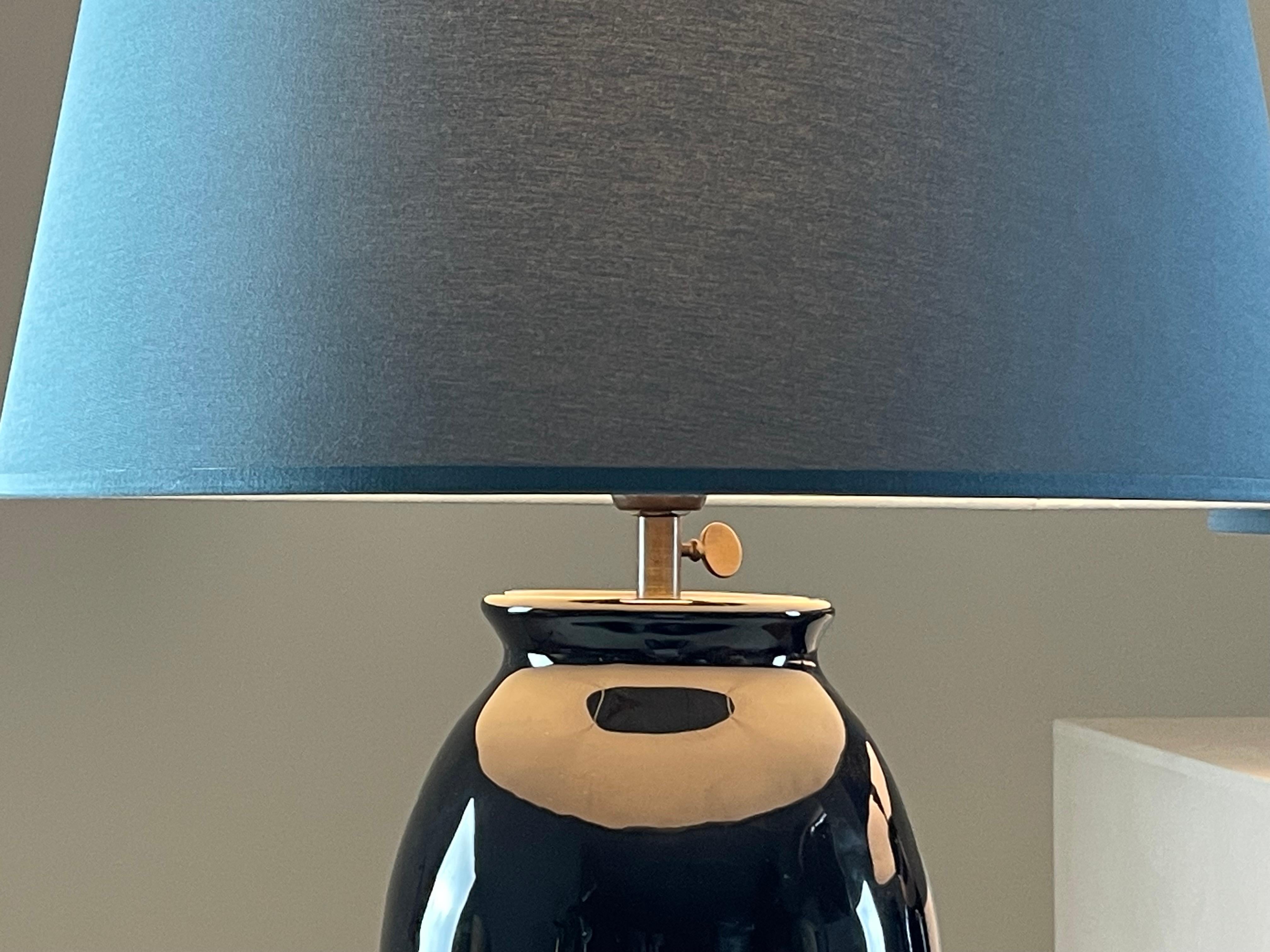 Coppia di grandi lampade in ceramica di Yves Halard, Parigi anni '80 in vendita 4