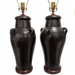 Pair of Large Ceramic Lamps