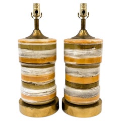 Pair of Large Ceramic Lamps