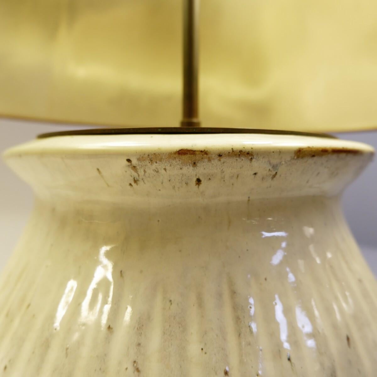Mid-Century Modern Paire de grandes lampes de table céramique en vente